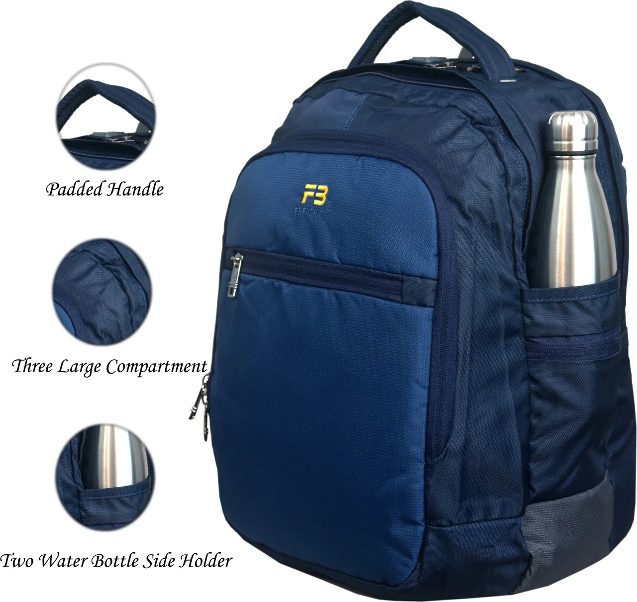 FB Fashion Bag LB-704 Light Green/Blue/Black Laptop Backpack - Image 4