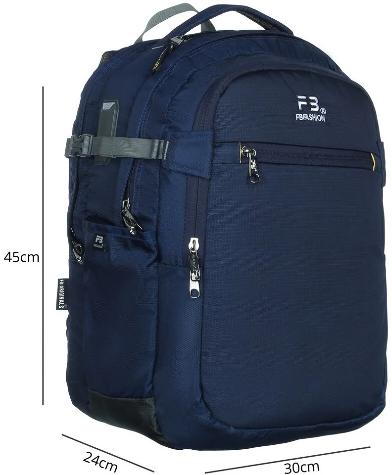 FB Fashion Backpack LB-862 Blue/Black Laptop Backpack - Image 5